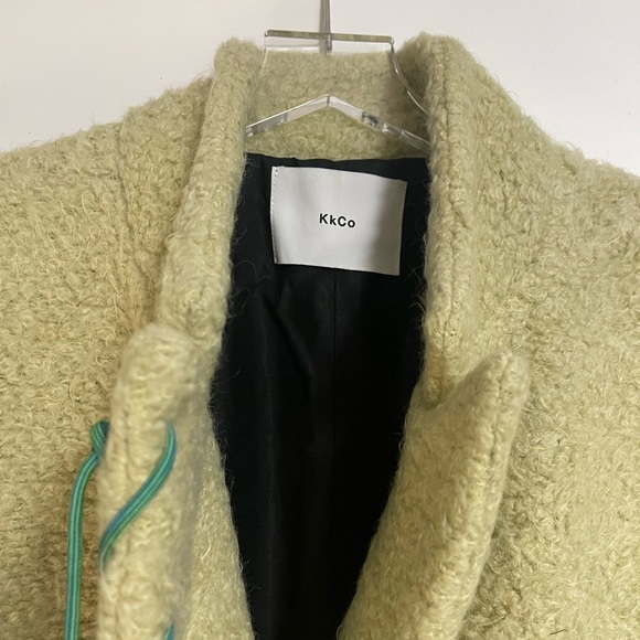 Kkco Cord Moss Coat Longline Wool Blend In Dried Eucalyptus Women Sz M NEW $650 - Picture 13 of 16